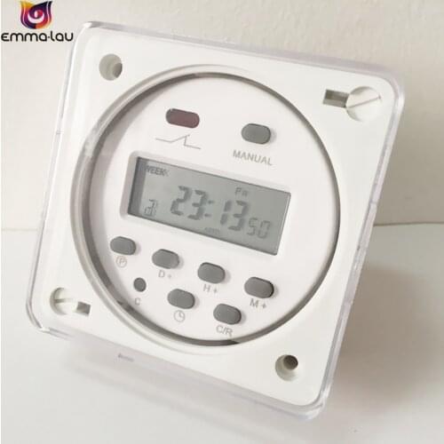 Digital LCD Electronic Daily Weekly Programmable Timer 220V 110V 24V 12V AC DC Auto On/Off Relay Time Control Switch With Case