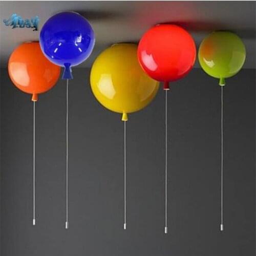 Modern Children Room Colorful Balloon Led Ceiling Lights Kids Bedroom Study Ceiling Decoration Baby Lamp E27 Lighting Fixture