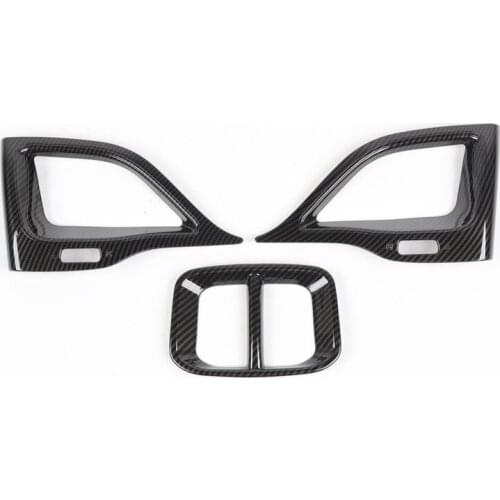 For Jeep Cherokee 2019+ Car Dashboard Side Air Vent Trim Rear Air Outlet Vent Frame Styling Interior ABS Car Accessories 3Pcs