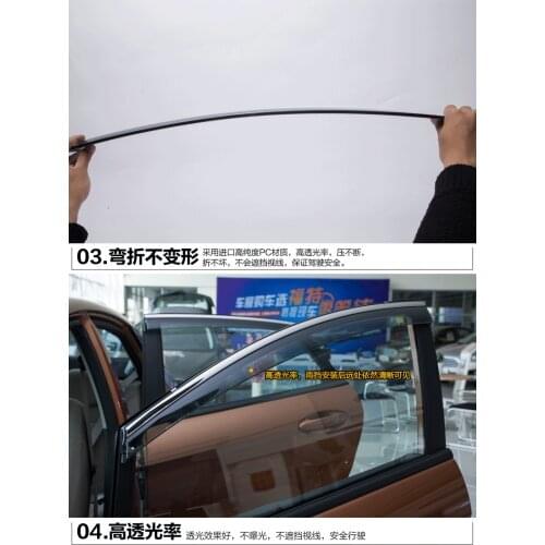 For Nissan Murano 2015-2020 ABS Window Visor Vent Shade Rain Sun Guard Deflector Awnings Shelters Covers Car Styling