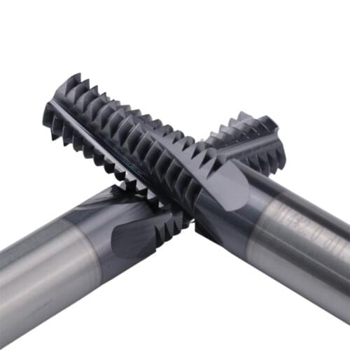 BSE Tungsten Carbide Milling Cutter Thread Mills Full Tooth End Mill Tools 60 Degree Metric Metric