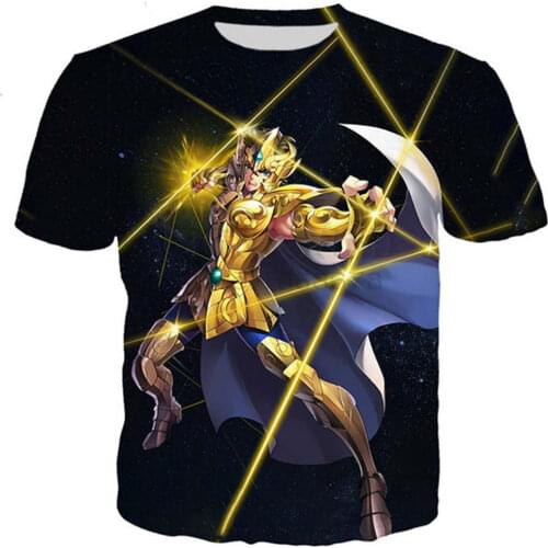 2021 New Saint Seiya Series T-Shirt Men And Women 3D Printed Novelty Fashion T-Shirt Hip Hop Streetwear Casual Summer Tops