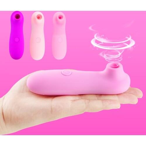 Powerful Clit Sucker Vibrator 10 Speed Nipple Sucking Blowjob Tongue Vibrating Clitoris Stimulator Sex Toy for Women Masturbator