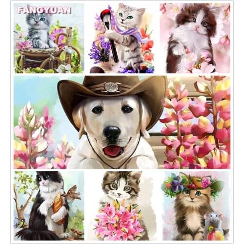 Cartoon Animals 5D Diy Diamond Painting Accessories Cute Cats Full Drill Diamond Embroidery Mosaic Cross Stitch Kit Home Decor
