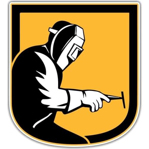 New Welder Helmet Hood Color Car Sticker Bumper Rear Windshield Suv Cover Scratch Decal Auto Exterior Decoration KK13*12cm