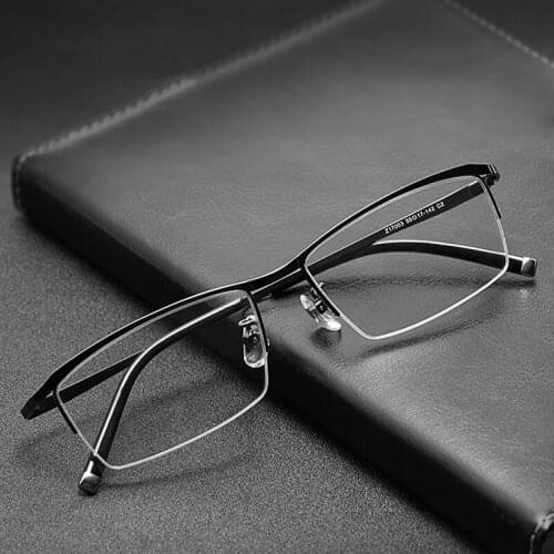 New Arrival UltraLight Non-Magnetic Metal Frame Eyewear Half Rim Men Business Style Browline Frame Hot Selling