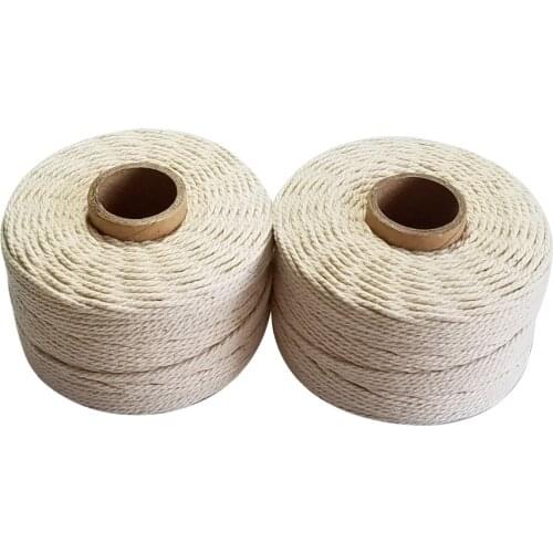 Wholesal Natural 100% Cotton rope 80m/roll twine Cords 10pcs/lot String thread for pack wedding Hang Tag accessory DIY