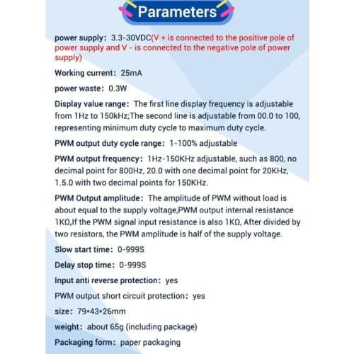 203F Adjustable Generator Pulse Width Variable Frequency Duty Cycle Square Rectangular Wave Signal Generator Module Pwm Pulse