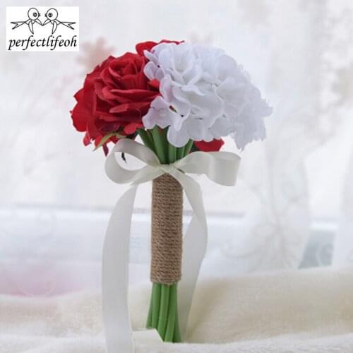 Perfectlifeoh Romantic wedding orange bridesmaids bridesmaids small bouquet holding the wedding decoration