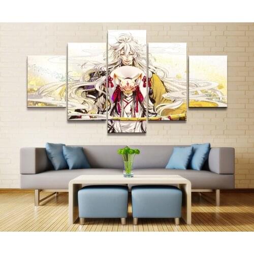 Touken Ranbu Online Game 5 Piece HD Print Wall Art Canvas Art For Living Room Decor Painting Wall Art Canvas Modern Home Decor