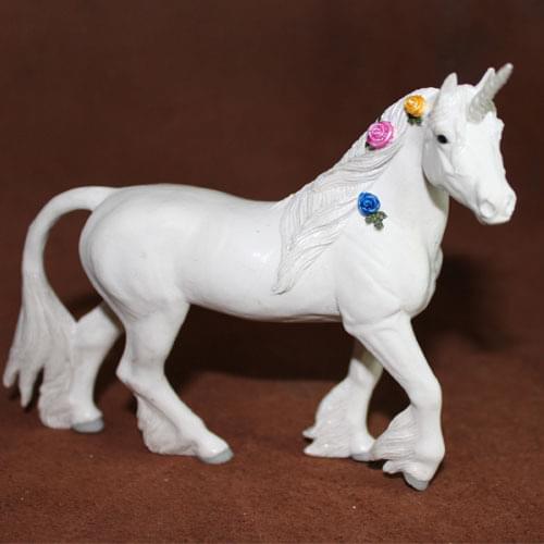 Solid pvc figure Genuine simulation model toy one-horn horse