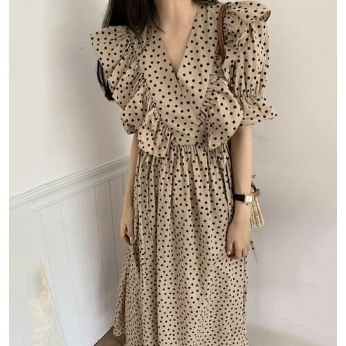 Летние платья в горошек UVRCOS China At AliExpress