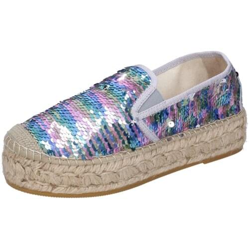 VIDORRETA Slip on woman silver sequins