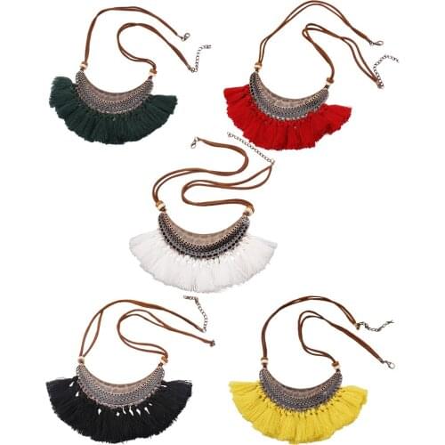 Woman Necklace Statement Necklace Bohemian Style Tassel Decor Sweater Necklace For Women Beach Summer Style