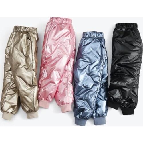 Winter Boys Girls Cotton Padded Pants Warm Down Cotton Pants Trousers Thick Casual Kids Baby