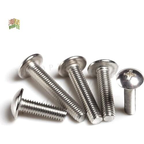 10/50X M2 M2.5 M3 M4 M5 M6 M8 304 A2-70 stainless steel JISB1111T Phillips large flat fly head round cross screw L = 3-80mm