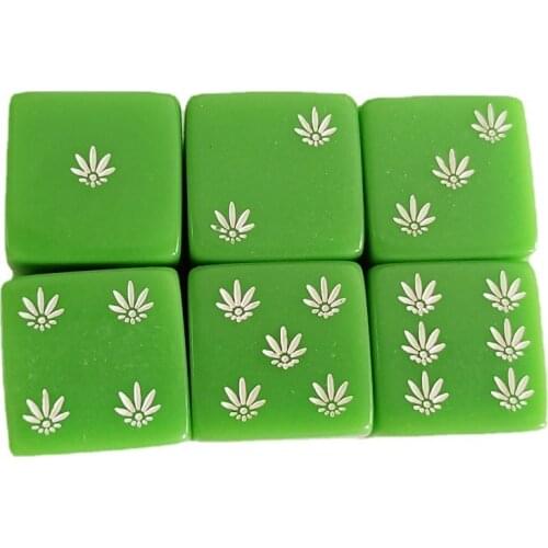 10 pcs Resin Dice with Square Corner Carving Pattern Dice Creative Design Funny Game Accessories 16*16mm