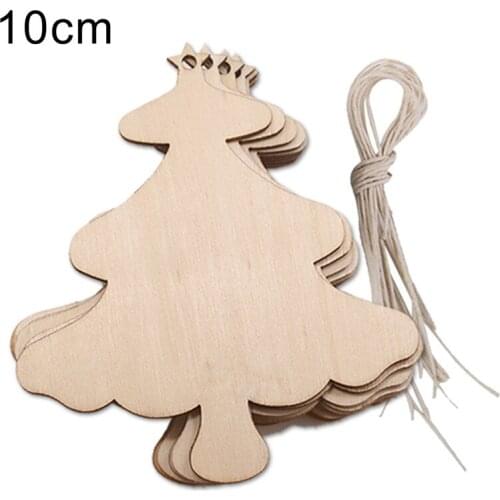 20 pcs 4inch laser cut wooden blank christmas tree ornament
