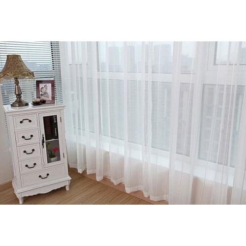 2017 Curtains Solid White Tulle Modern Curtains for Living Room Translucidus Curtains Window Sheer for the Bedroom