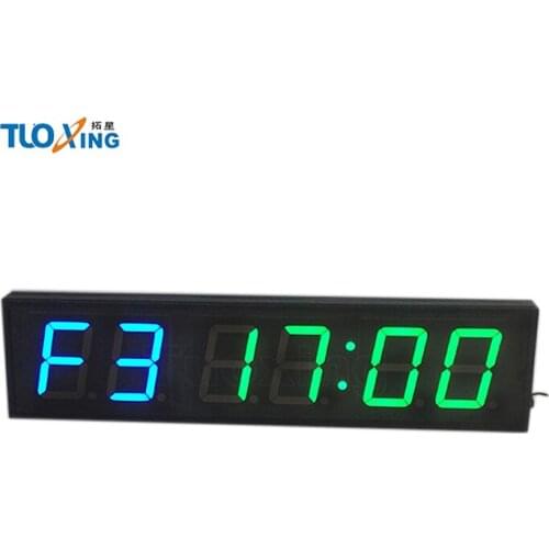 6 digit 4 inch LED digital gym clock timer