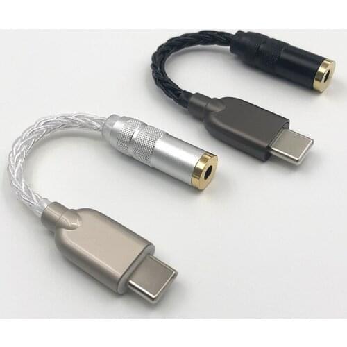 8 share Type C to 3.5mm female 320 core single crystal copper wire 5cm