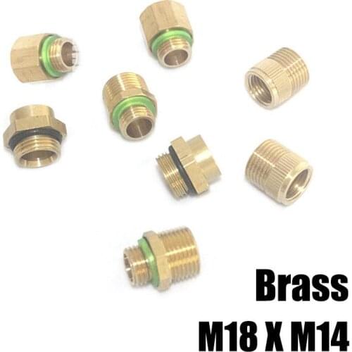 NuoNuoWell Copper Reducer Adapter 3/8'' 1/4'' BSP Thread Brass Connector Washing Machine Water Gun Adapter 1.5mm Pitch