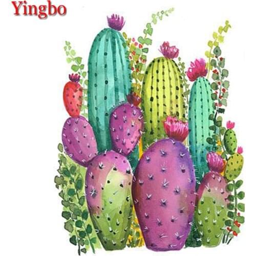 Cactus succulent plants diamond painting full square round 5 d diy diamond kits mosaic embroidery pattern Cross stitch set