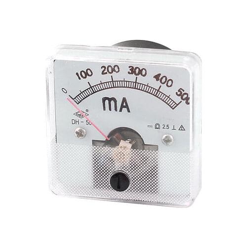 DC 0-500mA Current Measurement Analog Panel Meter Amperemeter Ammeter