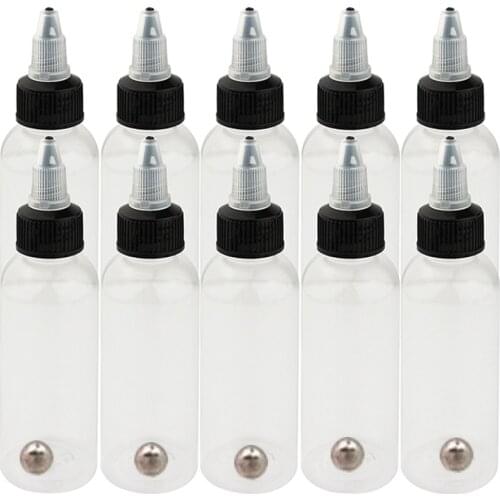10x 30/50/60/120/250ml Tattoo Airbrush Ink Bottles LDPE Temporary Tattoo