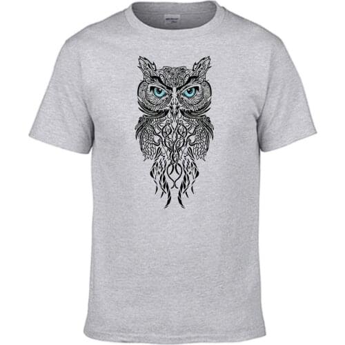 Animal Owl Tshirt Men T Shirt Ancient Delicious Tshirts Summer Cotton Short Sleeve Black White Loose Vintage Symbol T-Shirt Mens