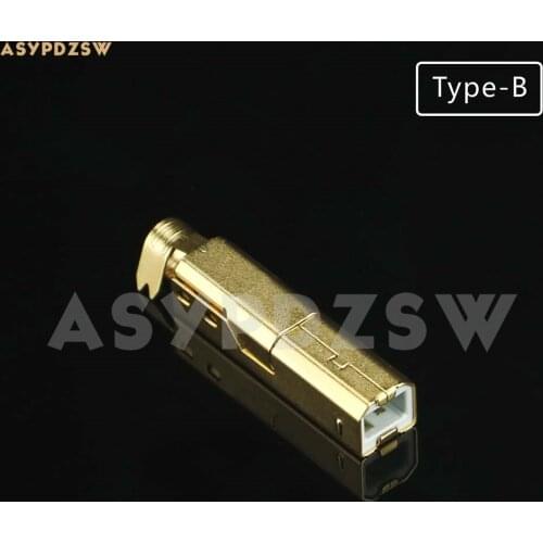 HIFI DIY gold-plated 3U Male Type-B USB plug Data/charging cable plug
