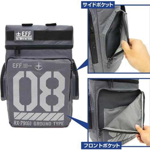 Anime MOBILE SUIT GUNDAM THE 08TH MS TEAM RX-79[G] NEW TYPE Cosplay Canvas Backpack Students Shoulders Schoolbag Laptop Bag Prop