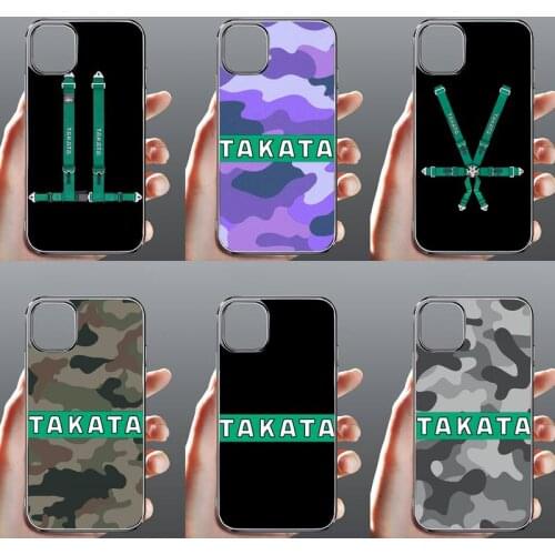 Takata Harness Carbon Camouflage Phone Case Transparent for iPhone Samsung 11 12 6 7 8 9 30 Pro X Max XR Plus lite
