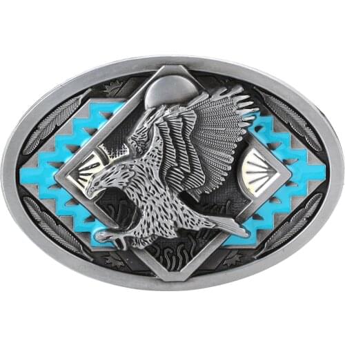 Western Cowboy Rodeo Oval Strap Buckle Mens Engraved Eagle Totem Belt Buckle Vintage Belt Buckle Mens Antique Belt Accessories