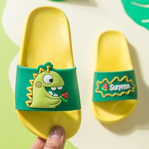 Summer 2-7Y Kids PVC Little Dinosaur Anti-Skidding Indoor Bathroom Beach Boys Girls Toddler Slipper