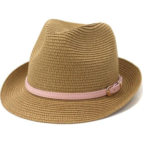 Hot Unisex Women Men Fashion Summer Casual Trendy Beach Sun Straw Panama Jazz Hat Cowboy Fedora hat Gangster Cap