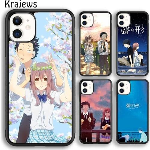 Krajews Anime A Silent VoiceThe Shape Of Voice soft Phone Case Cover For iPhone 5 SE 2020 6s 7 8 plus X XS XR 11 12 mini pro max