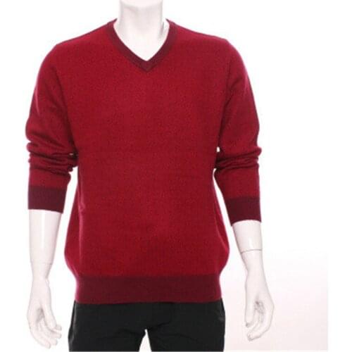 New fashion 100%goat cashmere diamonds grain knit men solid color pullover sweater H-straight blue S/2XL