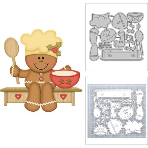 2020 New Hot Gingerb Metal Cutting Dies Stencils and Scrapbooking Paper For Christmas Foil 3D Die Cut Crafts Supplies No Stamp