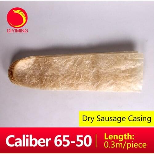New arrive, dry sausage casing gradient diameter 50-65mm after stuff ,300mm length , ham hog casing,Sausage cover,home use