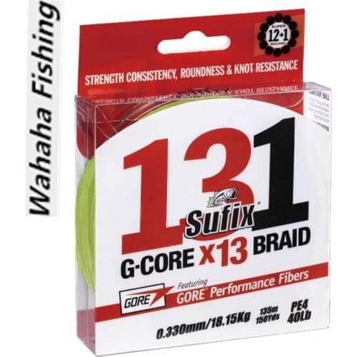 New Sufix 131 Super Power 13 Stand Braided 150M PE Long Throw Luya High-Quality Fishing Line