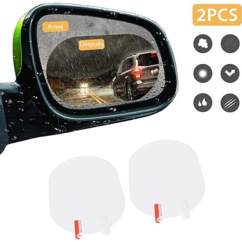 Oval Car Rearview Mirror Sticker Anti Fog Protective Film Waterproof 10x15cm for Outdoor Parts Personal Car Supply