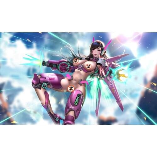 Printed silk or canvas OW sexy lady mei dva Ashe art poster 16x24 24x36 inch custom living room bedroom home wall picture