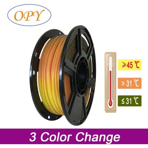 Pla Change Color Gradient Fdm Filament 1.75 1Kg 3D Printer Black To Red To Yellow