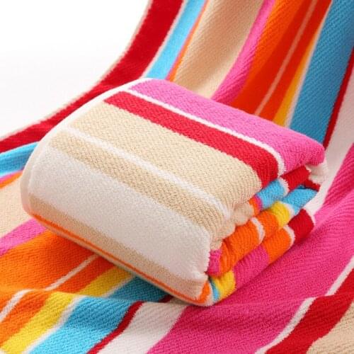 2020 New 100% Cotton 720g Large size 180*90cm Striped Bath Towel Fabric Solid Beach Towels for adults Bathroom Towels brand