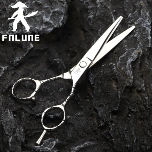 FnLune 5.5 VG10 Professional Hair Salon Scissors Cut Barber Haircut Shear Hairdressing Scissors Bamboo Handle A-line Scissors