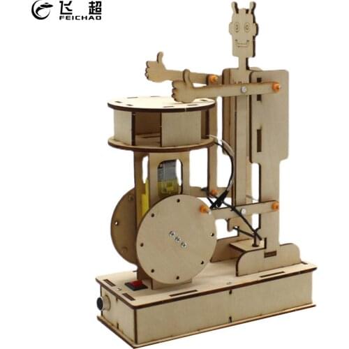 FEICHAO Voice Control Robot for Children Educational Science Experiment Technology Toy DIY Handmade Drummer Model Kids Toys