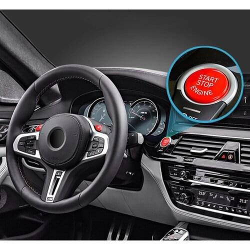 Car Start Stop Engine Button Replace Cover For BMW E/F/G Chassis Clay Car Accessories