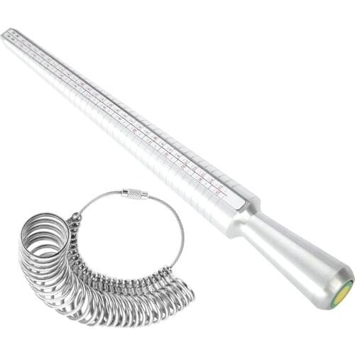 Standard Finger UK Ring Sizer Gauge Ring Mandrel Stick Vintage Finger Gauge Ring Measuring Sizes Jewelry Size Tool Equipments
