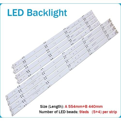 New 8 PCS(4*A 4*B)LED backlight strip for LG TV 49UF6407 LGE_WICOP_49inch_UHD_REV06_A LGE_WICOP_49inch_UHD_REV06_B NC490DG